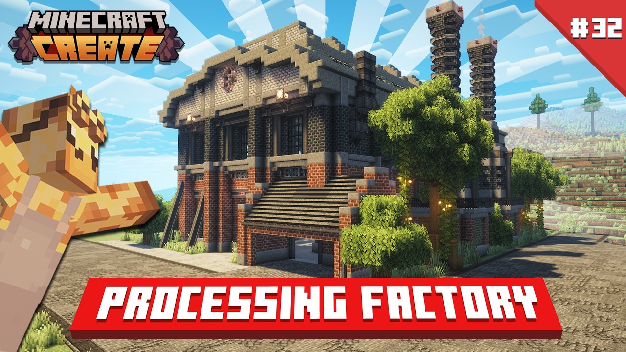 I Built an ITEM PROCESSING FACTORY in Minecraft Create Mod! [#32]