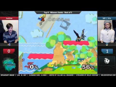 Speakeasy Smash [1/10/17] - ME | Vro (Marth) vs. JustJoe (Falco) - SSBM - Winners Semis