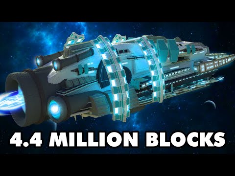 I Built The Largest Spaceship EVER Created in Minecraft [Timelapse + Download]