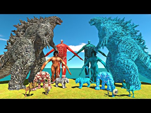 Ice Monster War | Godzilla 2021 + Random Team vs Ice Itself -Animal Revolt Battle Simulator