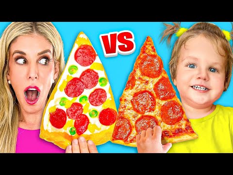 Gummy Food Vs Real Food Challenge