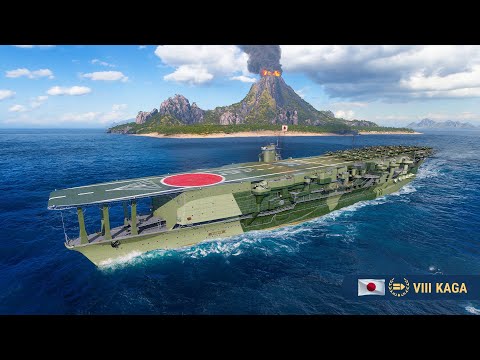 Join World of Warships! - [244] - Kaga Uprising destroys the Axis fleet