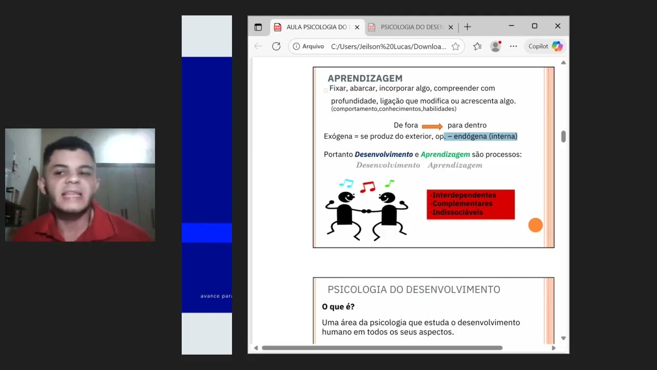 1º. ENCONTRO - Psicologia do Desenvolvimento – Prof. Jeilson | 07/10/2025