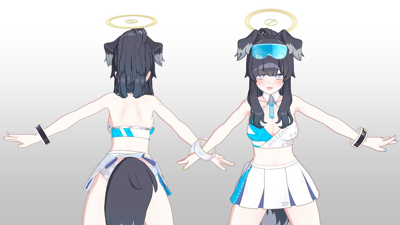 【ブルアカ】チアヒビキでMarine Dreamin' 前後カメラver.