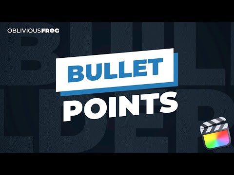 Bullet Points Builder for Final Cut Pro