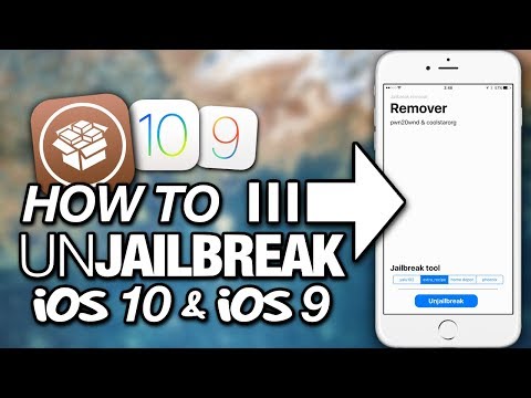 How To UNJAILBREAK iOS 10 & iOS 9 Without RESTORING Or UPDATING With Remover