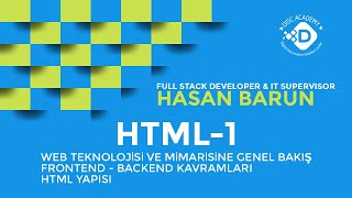 HTML 1 - Sıfırdan İleri Düzey Web Tasarımı ve Kodlama Eğitimi -2 (10 M