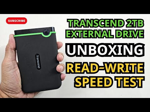 Transcend StoreJet 25M3 2TB External Hard Drive Unboxing, Speed Test & Real-World Performance