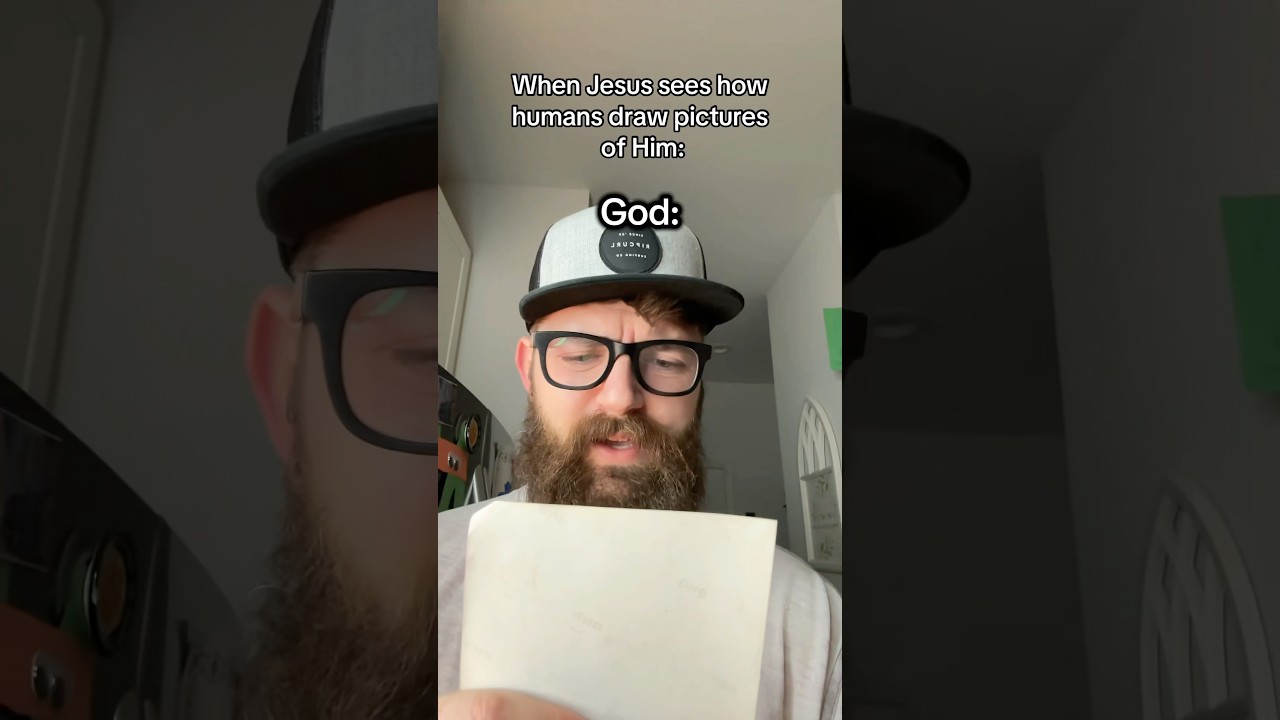 💀💀💀 When Jesus sees how we draw Him. Idea: ​⁠@Keatsdidit #christian #skit #humor #jesus #comedy