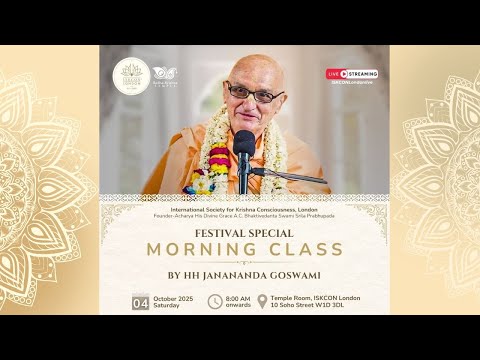 Morning Class with HH Janananda Goswami Maharaja - Saturday 4th October 2025