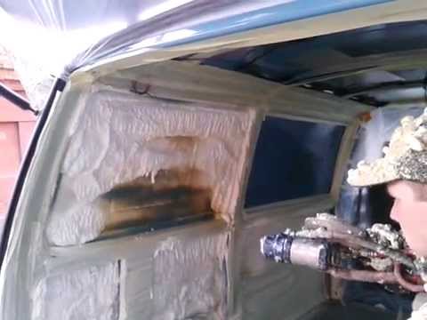 Шумо-теплоизоляция VW T4 пенополиуретаном (ППУ)