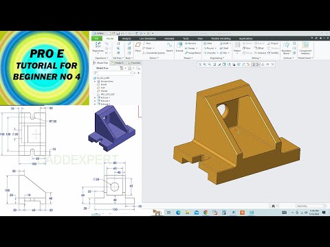 Pro Engineer (Pro e) Wildfire 5.0 Practice Exercise For Beginner No 5|CAD Exercise for Beginner No 5