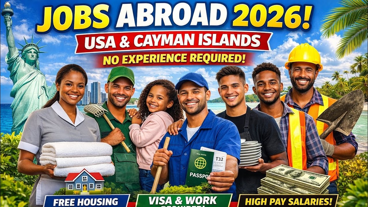 High-Pay Jobs Abroad 2026 | USA & Cayman Islands | No Experience Needed