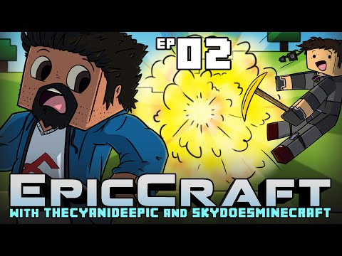 Minecraft Survival: EPiCCRAFT - GAS TROLLING SKY | w/SkyDoesMinecraft | Ep 2
