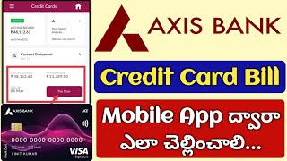 How to Pay AXIS BANK CREDIT CARD BILL PAYMENT ONLINE in Telugu