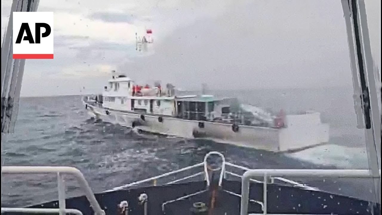 Chinese and Philippine ships collide near disputed shoal in South China Sea