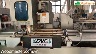Woodmaster 4.0. DÂY CHUYỀN MÁY LÀM MỘNG  CNC CHÀ NHÁM HOÀN THIỆN 4 MẶT VỚI ROBOT GẮP PHÔI