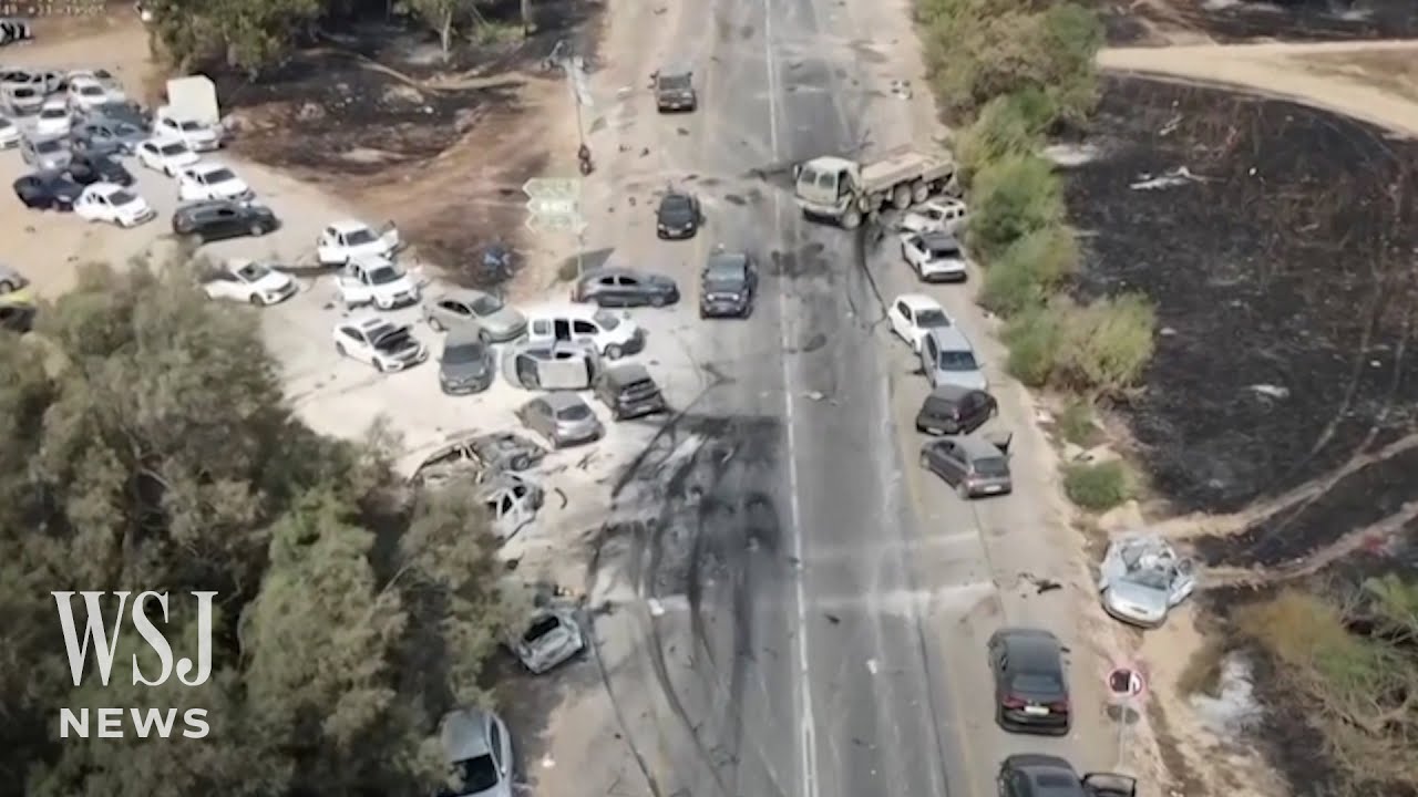Drone Footage Shows Aftermath of Israeli Music Festival Following Deadly Hamas Attack | WSJ News