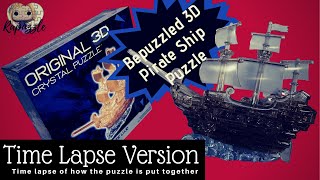 Bepuzzled 3D Crystal Puzzle- Pirate Ship- Time Lapse Version