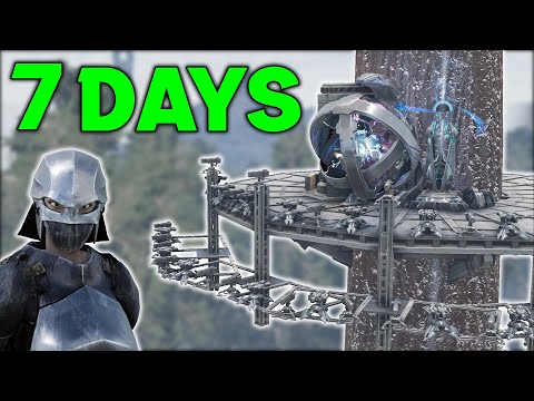 Surviving SOLO in a TREE BASE for 7 Days! - ARK PvP
