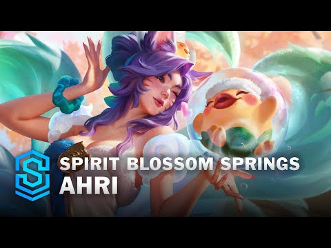 Spirit Blossom Springs Ahri Skin Spotlight - League of Legends