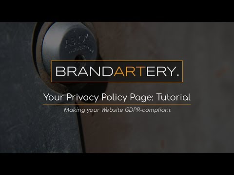 GDPR and your Privacy Policy Page - Tutorial