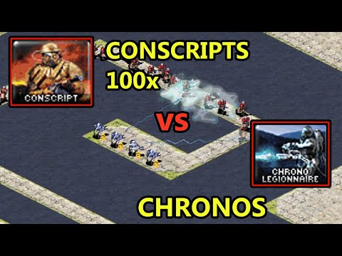 Chrono Legionnaire TD vs 50 Conscripts - [Red Alert 2]