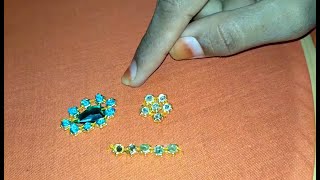Chakri stitching in aari/maggam work for beginners Tutorial-32 in tamil | Chakri with French Knot