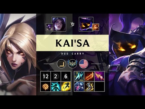 Kai'Sa ADC vs Veigar: Quadra Kill, Dominating - NA Challenger Patch 14.18