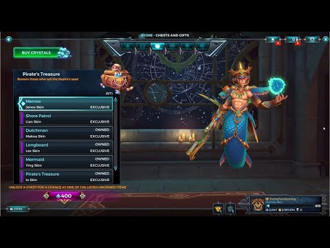 Paladins 3.4 Radiant Stars New Pirate's Treasure Chest Opening All Items