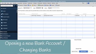 Add a New Bank Account in QuickBooks, Switching Banks