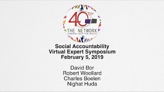 SOCIAL ACCOUNTABILITY OVERVIEW | February 5, 2019