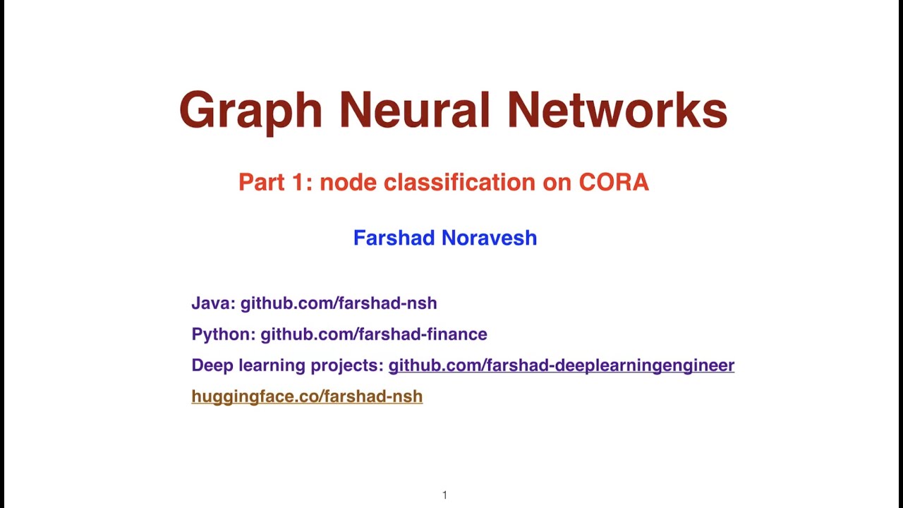 Part 1 : node classification on CORA