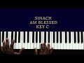 SINACH | Am Blessed Piano Tutorials For Beginners.