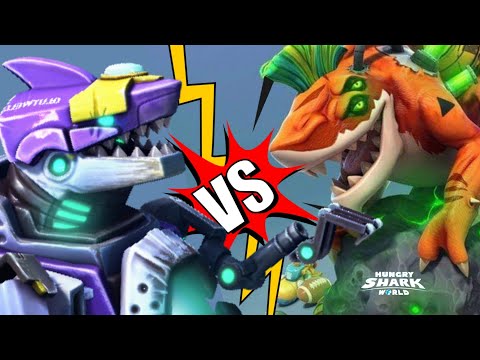 Mechajira vs Meltdown Shark ! - Hungry Shark World 10th