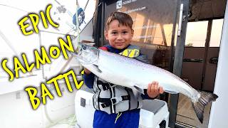 Family Salmon Fishing Adventure | 8 Fish in 1 Day on Lake Michigan (Kenosha, WI)