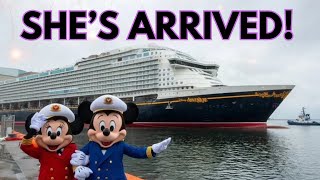 Disney Cruise Line's LARGEST SHIP The Disney Adventure Arrives Into Port Canaveral!