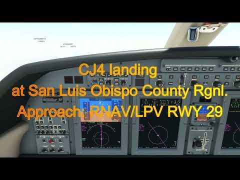 CJ4 KSBP RNAV RWY 29 approach