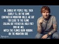 Ed Sheeran - I See Fire (Lyrics)