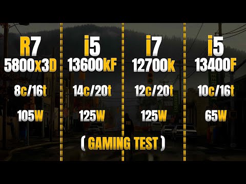 Ryzen 7 5800x3D vs i5 13600KF vs i7 12700K vs i5 13400F : (RTX 4070 Ti SUPER) : Ultimate Comparison