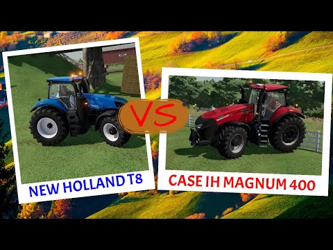 Colored CASE IH vs NEW HOLLAND DEATH RUN - Farm Simulator 22