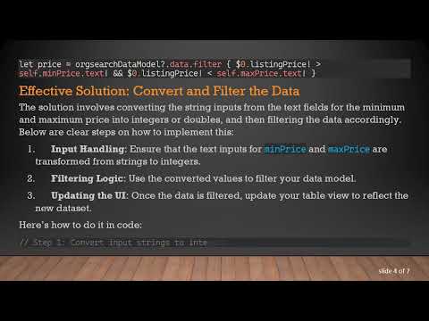 How to Use Search Filters in Swift to Fetch Values Between Two Numbers