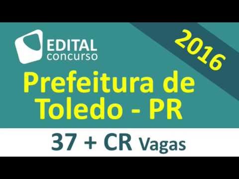Edital Concurso Prefeitura de Toledo PR 2016 - Paraná