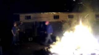 My boy Albert jumpin in the fire.