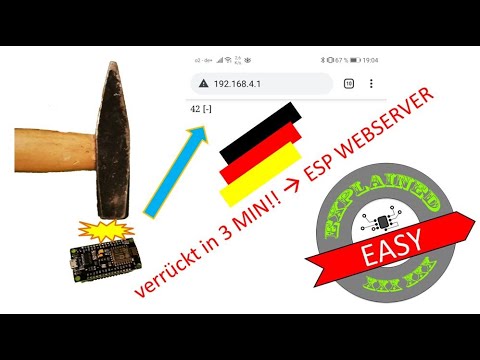 Extrem Einfach: ESP 8266 Node mcu Webserver in 3min DEUTSCH!!! ESP32
