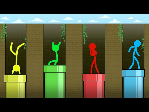 Red and Blue , Stickman Animation - (Escape Part 74)