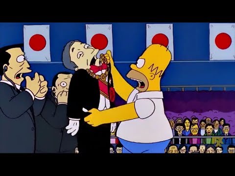 Homer kills Japan's Emperor