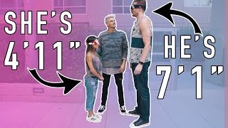 BLIND DATE! 7 FOOT TALL GUY MEETS 4 FOOT TALL GIRL!