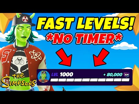NO TIMER Fortnite XP MAP to LEVEL UP FAST in Chapter 6 Simpsons Mini Season 2 (Earn XP)
