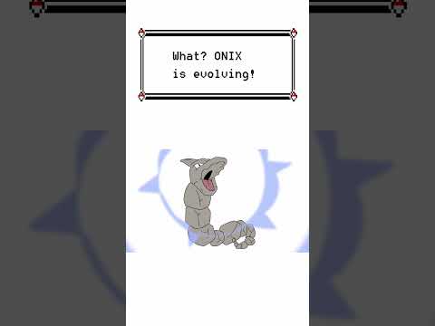 Onix Evolves into Steelix! - Pokemon Evolution Animation